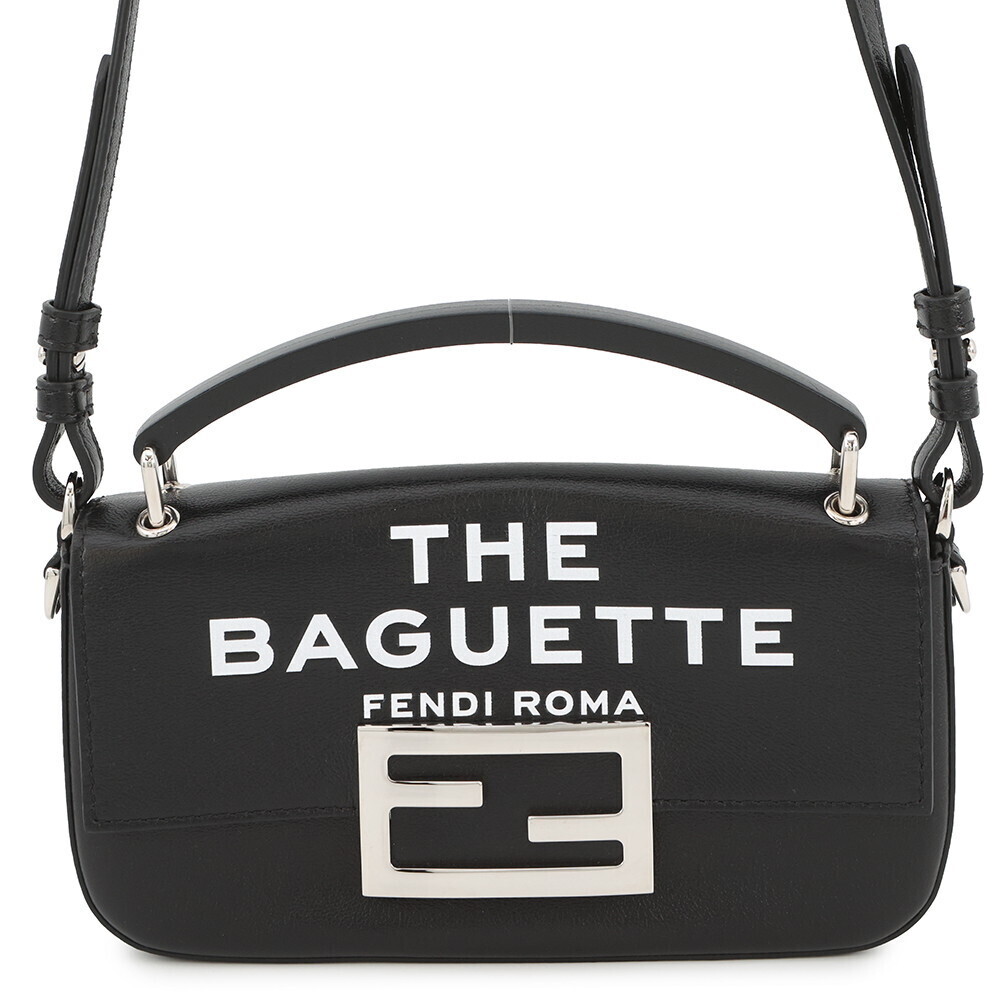 Fendi Shoulder Bag Marc Jacobs Collaboration Baguette Phone Clutch Black